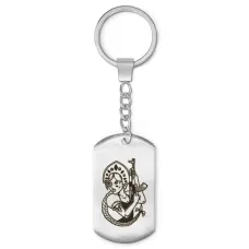 Брелок - жетон Девушка с автоматом BKZ-527