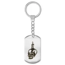 Брелок-жетон Череп со свечой BKZ-535