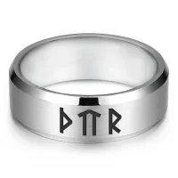 Кольцо со славянской формулой Привлечение денег KLL-130-10