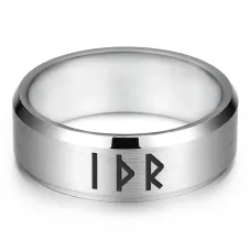 Кольцо со славянской формулой Материальное благополучие KLL-131-9