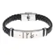 Кожаный славянский браслет с формулой Зеркальный личный амулет BSKR1-436