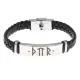 Кожаный славянский браслет с формулой Привлечение денег BSKR1-437