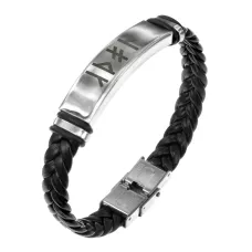 Кожаный славянский браслет с формулой Получение желаемого BSKR1-442