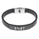Кожаный славянский браслет с формулой Привлечение богатства BSKR2-441