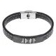 Кожаный славянский браслет с формулой Получение желаемого BSKR2-442