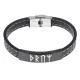 Кожаный славянский браслет с формулой Привлечение удачи BSKR2-443