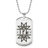 Жетон на цепочке Зеркальный личный амулет ACZ2-625