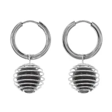 Серьги Конго с нат.камнем Змеевик SEC-08-02