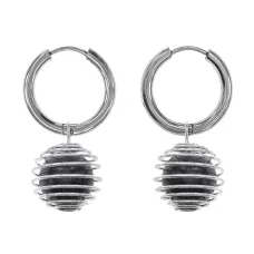 Серьги Конго с нат.камнем Лабрадор SEC-08-04