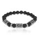 Браслет Богатство на всех уровнях бытия, Черный агат 8мм BSRCR-004
