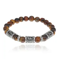 Браслет Материальное благополучие, Тигровый глаз 8мм BSRCR-008