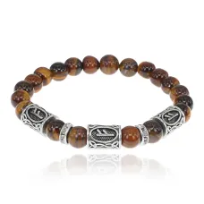Браслет Материальное благополучие, Тигровый глаз 8мм BSRCR-008