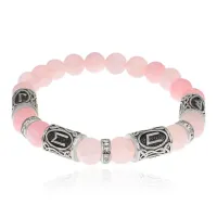 Браслет Любовь и семья, Розовый кварц 8мм BSRCR-015