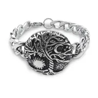 Браслет Иггдрасиль (Дерево Жизни), нержавеющая сталь, 20см BS867-03