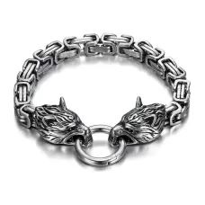 Браслет Волк, нержавеющая сталь, 20см BS868