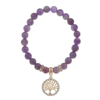 Браслет Дерево жизни (защита и развитие) нат.камень Аметист 8мм BS-CR-0003