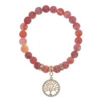 Браслет Дерево жизни (защита и развитие) нат.камень Африканский агат 8мм BS-CR-0004