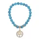 Браслет Дерево жизни (защита и развитие) синт.камень Бирюза 8мм BS-CR-0005
