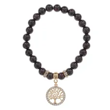 Браслет Дерево жизни (защита и развитие) нат.камень Гранат 8мм BS-CR-0006