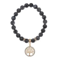 Браслет Дерево жизни (защита и развитие) нат.камень Лабрадор 8мм BS-CR-0008