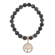 Браслет Дерево жизни (защита и развитие) нат.камень Лабрадор 8мм BS-CR-0008