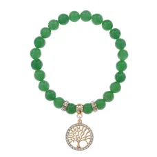 Браслет Дерево жизни (защита и развитие) нат.камень Нефрит 8мм BS-CR-0013