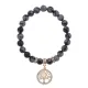 Браслет Дерево жизни (защита и развитие) нат.камень Снежный обсидиан 8мм BS-CR-0014