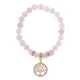 Браслет Дерево жизни (защита и развитие) нат.камень Розовый кварц 8мм BS-CR-0015