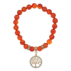 Браслет Дерево жизни (защита и развитие) нат.камень Сердолик 8мм BS-CR-0017