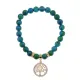 Браслет Дерево жизни (защита и развитие) синт.камень Хризоколла 8мм BS-CR-0021