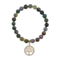 Браслет Дерево жизни (защита и развитие) нат.камень Яшма 8мм BS-CR-0025