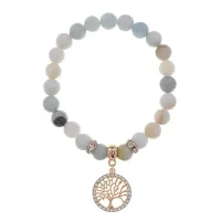 Браслет Дерево жизни (защита и развитие) нат.камень Амазонит 8мм BS-CR-0026