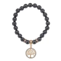 Браслет Дерево жизни (защита и развитие) синт.камень Гематит (не магнит.) 8мм BS-CR-0028