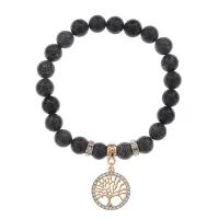 Браслет Дерево жизни (защита и развитие) нат.камень Змеевик 8мм BS-CR-0029