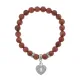 Браслет Сердце (Любовь и семейное счастье) синт.камень Корич. авантюрин 8мм BS-CR-0031