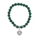 Браслет Сердце (Любовь и Семейное Счастье) синт.камень Малахит 8мм BS-CR-0042