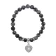 Браслет Сердце (Любовь и семейное счастье) нат.камень Снежный обсидиан 8мм BS-CR-0044
