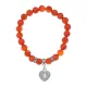 Браслет Сердце (Любовь и семейное счастье) нат.камень Сердолик 8мм BS-CR-0047