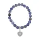 Браслет Сердце (Любовь и семейное счастье) нат.камень Содалит 8мм BS-CR-0048