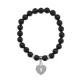 Браслет Сердце (Любовь и семейное счастье) нат.камень Черный агат 8мм BS-CR-0053