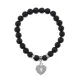 Браслет Сердце (Любовь и семейное счастье) синт.камень Шунгит 8мм BS-CR-0054