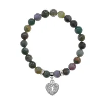 Браслет Сердце (Любовь и семейное счастье) нат.камень Яшма 8мм BS-CR-0055