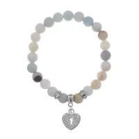 Браслет Сердце (Любовь и семейное счастье) нат.камень Амазонит 8мм BS-CR-0056