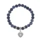 Браслет Сердце (Любовь и семейное счастье) нат.камень синий Африк. агат 8мм BS-CR-0057