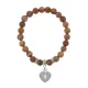 Браслет Сердце (Любовь и семейное счастье) нат.камень Песочная яшма 8мм BS-CR-0060