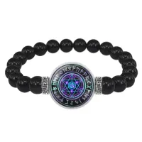 Браслет из черного агата Магическая печать BSBA-001