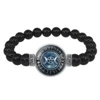 Браслет из черного агата Знак Богини BSBA-003
