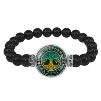 Браслет из черного агата Дерево жизни BSBA-007