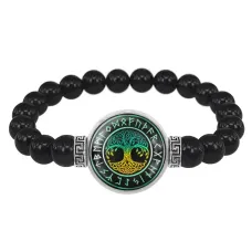 Браслет из черного агата Дерево жизни BSBA-007