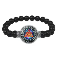 Браслет из черного агата Узлы любви BSBA-009